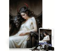 Puzzle da 1000 pezzi con Regina Lilith, Demone e Gargoyle per adolescenti, gioco di logica e abilità, morbido, rilassante, taglio preciso, regalo prezioso (38x26cm)