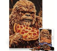 Puzzle da 1000 pezzi con ricamo di Bigfoot e pizza, ideale per adolescenti, stimola la capacità di pensiero, favorisce la calma e favorisce la distrazione Taglio preciso Ottimo regalo (38x26cm)