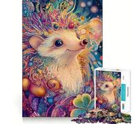 Puzzle da 1000 pezzi con riccio fantastico in un paesaggio onirico,ideale per sviluppare la memoria Divertente puzzle con bordi lisci e incastri perfetti Un modo divertente per riempire le ore vuote
