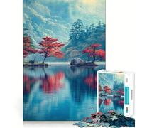 Puzzle da 1000 pezzi con riflessi sereni sul lago, ideale per adolescenti Migliora la memoria, rilassa e crea un'atmosfera magica Regalo creativo (50x75cm)