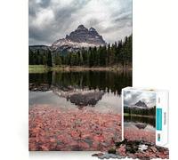 Puzzle da 1000 pezzi con riflesso di montagna nel lago, per adulti, gioco di logica, rilassante e divertente, ideale come regalo di Babbo Natale (38x26cm)