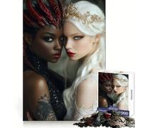 Puzzle da 1000 pezzi con ritratti di angeli e demoni, ideale per adolescenti, stimola la memoria e intrattiene Un regalo di Natale elegante e di qualità (38x52cm)