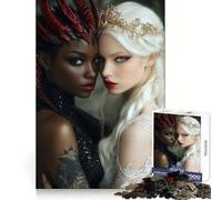 Puzzle da 1000 pezzi con ritratti di angeli e demoni per adolescenti, ideale per la chiarezza mentale, il divertimento e la tranquillità Perfetto come regalo stagionale (50x75cm)