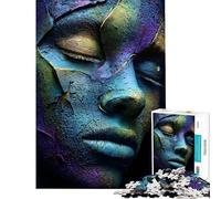 Puzzle da 1000 pezzi con ritratti di volti testurizzati e colori vivaci Puzzle per adulti sfida impegnativa che aiuta ad allenare la mente Natale e compleanno 38x52cm