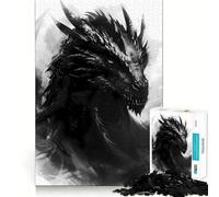 Puzzle da 1000 pezzi con ritratto del drago nero di Tairn,gioco di incastro preciso,stimola la logica,ideale per il tempo libero e come regalo di compleanno 50x75cm