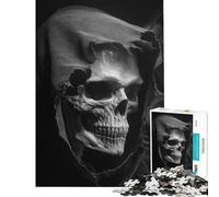 Puzzle da 1000 pezzi con ritratto del teschio e della Morte gioco educativo per famiglie sfida regalo per compleanni analisi e logica (dimensioni 38x26cm)