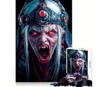 Puzzle da 1000 pezzi con ritratto della Regina dei Vampiri, per adulti, divertimento intellettuale, passatempo rilassante, taglio netto, regalo per le vacanze (50x75cm)