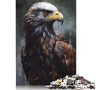 Puzzle da 1000 pezzi con ritratto di aquila dipinto a olio per adulti, regalo di Halloween, puzzle per adulti, decorazioni e regali unici per la casa, 1000 pezzi (38x26 cm)