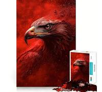 Puzzle da 1000 pezzi con ritratto di aquila rossa per ragazzi, gioco di logica, rilassante e divertente, taglio preciso, regalo artistico (50x75cm)