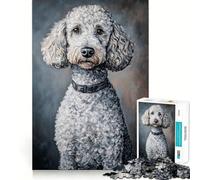 Puzzle da 1000 pezzi con ritratto di barboncino per ragazzi, ideale per stimolare la memoria, per il tempo libero a casa e per assemblare immagini Un regalo perfetto (38x52cm)