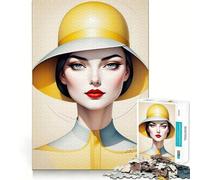 Puzzle da 1000 pezzi con ritratto di bellezza senza tempo per adolescenti, gioco di memoria, per interni, con motivo Babbo Natale e desideri 50x75cm