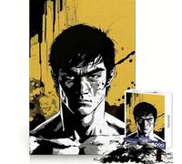 Puzzle da 1000 pezzi con ritratto di Bruce Lee per adulti, ideale per stimolare la logica, rilassare e completare il puzzle in modo sicuro (50x75cm) Un regalo perfetto