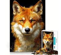 Puzzle da 1000 pezzi con ritratto di cane Shiba Inu rosso, ideale per adolescenti, gioco di logica e attività per tutta la famiglia, con bordi trasparenti e una piacevole sorpresa (38x26cm)