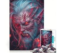 Puzzle da 1000 pezzi con ritratto di creatura demoniaca, gioco educativo, decorazione perfetta, compleanno e Natale 50x75cm