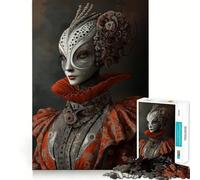 Puzzle da 1000 pezzi con ritratto di donna steampunk per adolescenti, gioco cognitivo, divertimento lento, bordo premium, scegli il desiderio di Babbo Natale 50x75cm