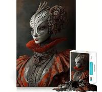 Puzzle da 1000 pezzi con ritratto di donna steampunk per adolescenti, ideale per migliorare la memoria e il tempo libero Pezzo unico con motivo natalizio 38x52cm