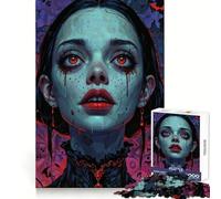 Puzzle da 1000 pezzi con ritratto di donna vampira per adolescenti, ideale per allenare la mente, per un'attività rilassante e tranquilla, un regalo di Natale unico (38x26cm)