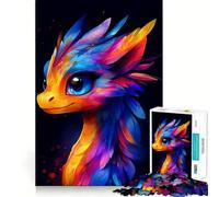 Puzzle da 1000 pezzi con ritratto di drago arcobaleno per adolescenti, stimola la memoria, rilassante, taglio premium, sorpresa di compleanno (38x52cm)
