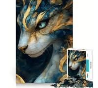 Puzzle da 1000 pezzi con ritratto di drago mistico per adolescenti, ideale per migliorare la memoria, hobby tranquillo, bordi precisi, regalo di compleanno (38x52cm)