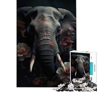 Puzzle da 1000 pezzi con ritratto di elefante gioco educativo e coinvolgente per coltivare la pazienza l'arte l'analisi e la logica (dimensioni 38x26cm)