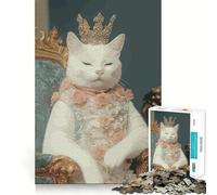 Puzzle da 1000 pezzi con ritratto di gatto reale per adolescenti, gioco di puzzle che stimola la riflessione e il relax, con dettagli nitidi, ideale come regalo per le festività (38x26cm)