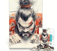 Puzzle da 1000 pezzi con ritratto di guerriero samurai per adolescenti Rafforza la memoria, calma e rilassa Bordo di qualità Regalo perfetto (38x52cm)