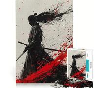 Puzzle da 1000 pezzi con ritratto di guerriero samurai per ragazzi, ideale per stimolare la creatività e il tempo libero Dimensioni compatte Lista dei desideri di Babbo Natale (38x26cm)