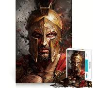 Puzzle da 1000 pezzi con ritratto di guerriero spartano per ragazzi, gioco di abilità mentale, design semplice e divertente, regalo memorabile 38x26cm