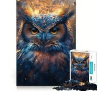 Puzzle da 1000 pezzi con ritratto di gufo mistico per adolescenti, ideale per migliorare la memoria, hobby tranquillo, bordi precisi, regalo di compleanno (38x52cm)