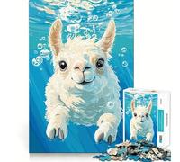 Puzzle da 1000 pezzi con ritratto di lama sottomarino per ragazzi,stimolante per la mente,divertente,senza spazi vuoti,incastro perfetto,piacevole svago per interni accoglienti (38x52cm)