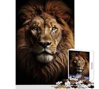 Puzzle da 1000 pezzi con ritratto di leone,giocattoli antistress,ottimo regalo per giochi impossibili,allena il tuo cervello e le tue mani,dimensioni 38x52cm