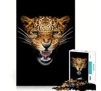 Puzzle da 1000 pezzi con ritratto di leopardo arrabbiato,ideale per adolescenti,gioco di memoria e logica,incastro,nessun pezzo si stacca,ideale da portare in viaggio,gioco per allenare,regalo