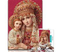 Puzzle da 1000 pezzi con ritratto di Maria Madre per adulti e ragazzi, gioco educativo per compleanni e Natale per bambini dai 14 anni in su, 26x38cm