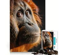 Puzzle da 1000 pezzi con ritratto di orango per adulti, gioco intelligente da comporre insieme, divertente idea regalo stagionale (50x75cm)