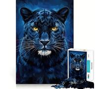 Puzzle da 1000 pezzi con ritratto di pantera nera dagli occhi gialli,gioco di incastro preciso,stimola la logica,ideale per il tempo libero e come regalo di compleanno 50x75cm