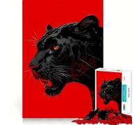 Puzzle da 1000 pezzi con ritratto di Pantera Nera,ritaglio accurato,gioco stimolante per la mente,facile da giocare,regalo di compleanno ideale 38x26cm