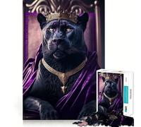 Puzzle da 1000 pezzi con ritratto di pantera per adulti, gioco di logica, rilassante e divertente, ideale come regalo di Babbo Natale (38x52cm)