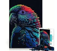 Puzzle da 1000 pezzi con ritratto di pappagallo vintage per adulti e ragazzi, gioco stimolante e antistress, con dettagli nitidi, ideale come regalo per le vacanze (38x26cm)