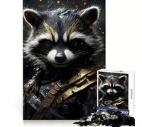 Puzzle da 1000 pezzi con ritratto di Rocket Raccoon per adulti, stimolante per la mente e per il relax, con bordi precisi (38x52cm)