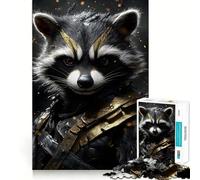 Puzzle da 1000 pezzi con ritratto di Rocket Raccoon per ragazzi, ideale per migliorare la memoria, per un divertimento rilassante e per ottenere bordi precisi Regalo elegante (50x75cm)