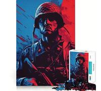 Puzzle da 1000 pezzi con ritratto di soldato per adulti, un passatempo rilassante e un'ottima idea regalo (50x75cm)