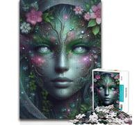 Puzzle da 1000 pezzi con ritratto di spirito della natura, decorazioni artistiche per la casa, regali di Babbo Natale segreto per 14+ anni, gioco di puzzle offerto, 38x26cm