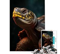 Puzzle da 1000 pezzi con ritratto di tartaruga sfida per l'intelligenza gioco coinvolgente regalo di compleanno regalo per il Secret Santa (dimensioni 38x26cm)