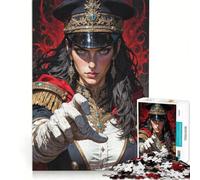 Puzzle da 1000 pezzi con ritratto di ufficiale comandante, gioco rompicapo, allena la mente e la manualità, ideale come decorazione da scrivania 38x52cm