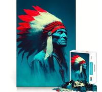 Puzzle da 1000 pezzi con ritratto di un antico capo nativo americano ideale per adulti un gioco stimolante per la mente perfetto per il tempo libero con dettagli nitidi 50x75cm