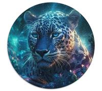 Puzzle da 1000 pezzi con ritratto di un giaguaro magico, attività educativa per lo sviluppo delle abilità cognitive (67,5x67,5 cm)