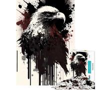 Puzzle da 1000 pezzi con ritratto di un'aquila maestosa Gioco avvincente per coltivare la pazienza educativo e antistress ideale come regalo di compleanno (dimensioni 50x75cm)