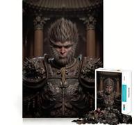Puzzle da 1000 pezzi con ritratto di Wukong della saga di Black Myth,gioco di squadra,allenamento mentale,divertimento,gioco rilassante,decorazione natalizia da parete 50x75cm