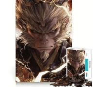 Puzzle da 1000 pezzi con ritratto di Wukong Mito Nero Gioco di precisione,stimolante per la mente,momento di relax,regalo di Natale 38x26cm