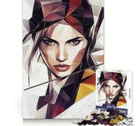 Puzzle da 1000 pezzi con ritratto geometrico di donna per adolescenti, ideale per la chiarezza mentale, il divertimento e la tranquillità Perfetto come regalo stagionale (38x26cm)